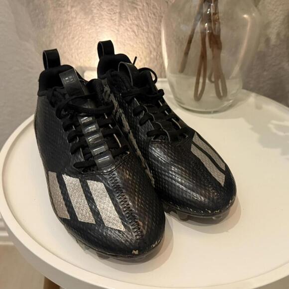 Adidas Adizero Spark Football Cleat Night Metallic Black Kids 3.5 Good Sports - Picture 2 of 7